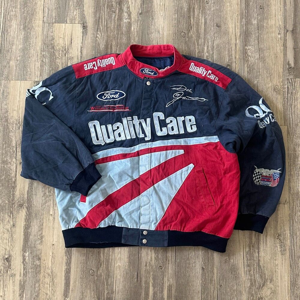 Vintage Jeff Hamilton Dale Jarrett Nascar Racing Jacket Size XXL Quality Care